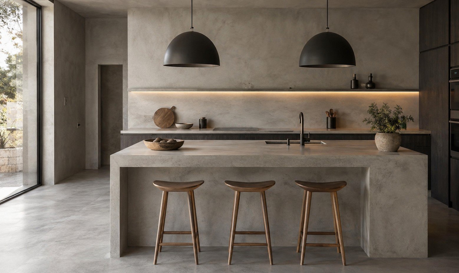 Cocina revestida con amianto